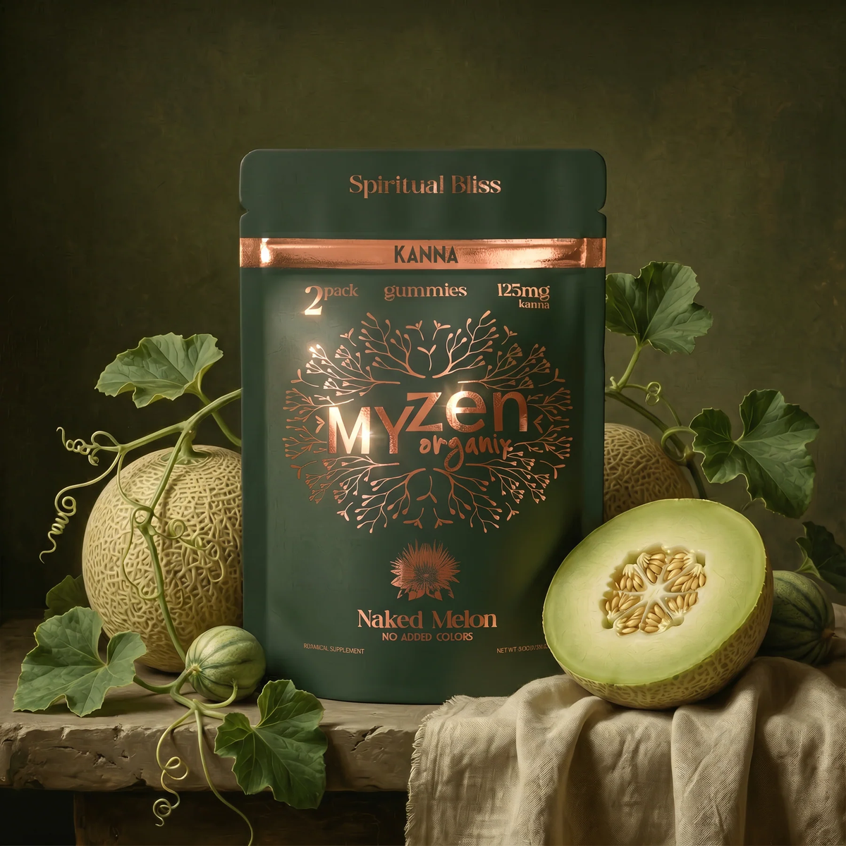 MyZen Spiritual Bliss Kanna Mushroom Gummies 875mg 8pk