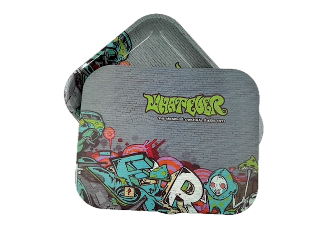 Whatever Graffiti Large Rolling Tray with Magnetic Lid