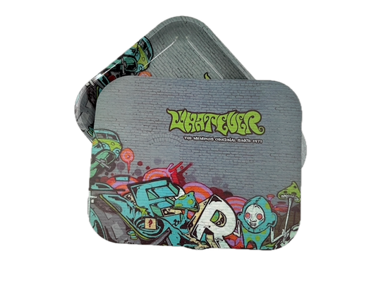 Whatever Graffiti Large Rolling Tray with Magnetic Lid