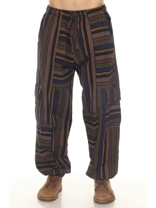 Mens Patchwork Strip Jogger