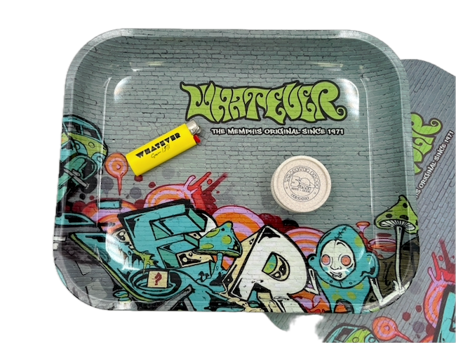 Whatever Graffiti Large Rolling Tray with Magnetic Lid