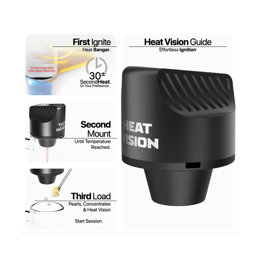Yocan Black Heat Vision Carb Cap Thermometer Red