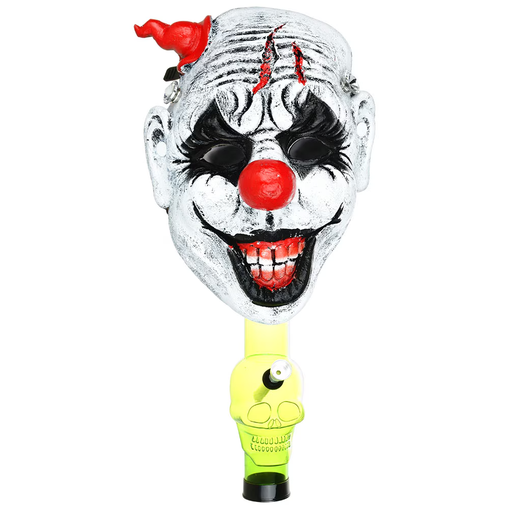 Creepy Clown Gas Mask Pipe