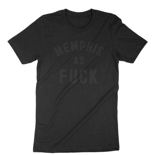 Memphis As Fuck Black on Black T-shirt