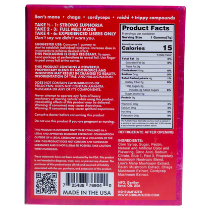 Shrumfuzed Max Gummies 1600mg 6pk