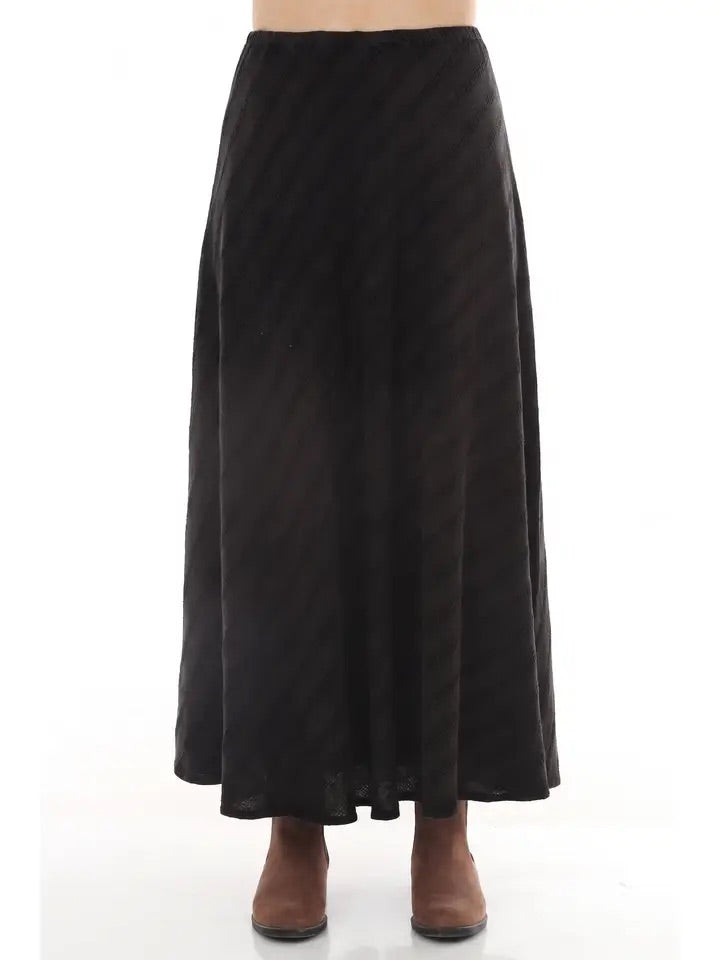 Bias Waffle Stonewashed Skirt